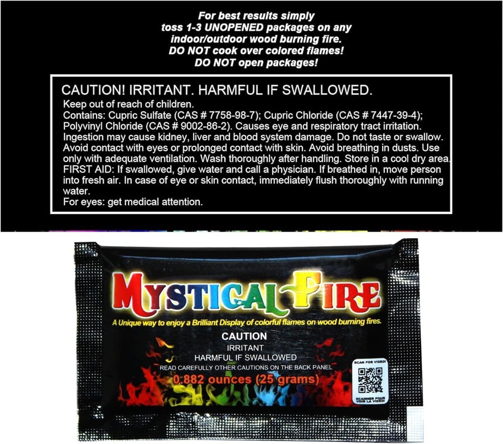 Mystical Fire Color Changing Packets Pits Campfire Long-Lasting Regular