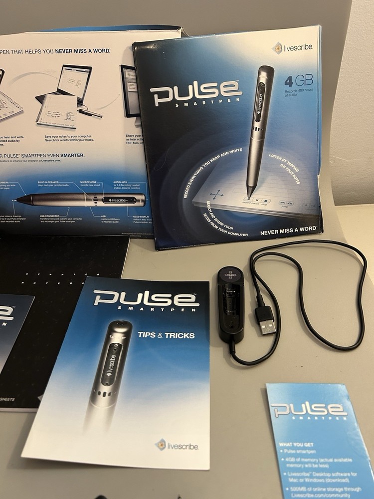 Livescribe Pluse Smartpen 4 GB Audio Recording Mac Windows Computer Pen