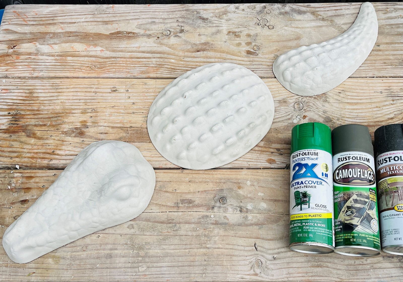 AUTUMN 3 Pieces Crocodile Alligator Garden Decor Mold, CrocConcrete Cement Mold