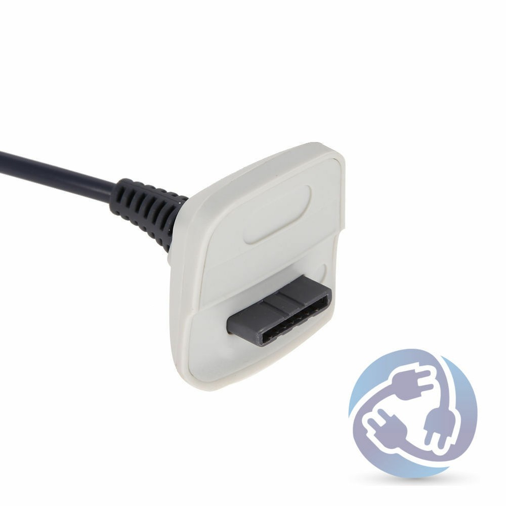 USB Charger Play and Charge Cable Cord for Xbox 360 Wireless Controller White