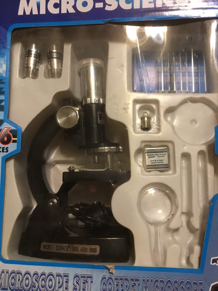 Micro-Science Child's Microscope Set #9936 Vintage