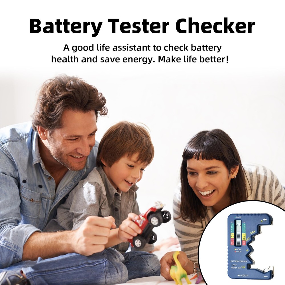 Battery Tester Universal Small Battery Checker Tester for All Battery AAA AA C D