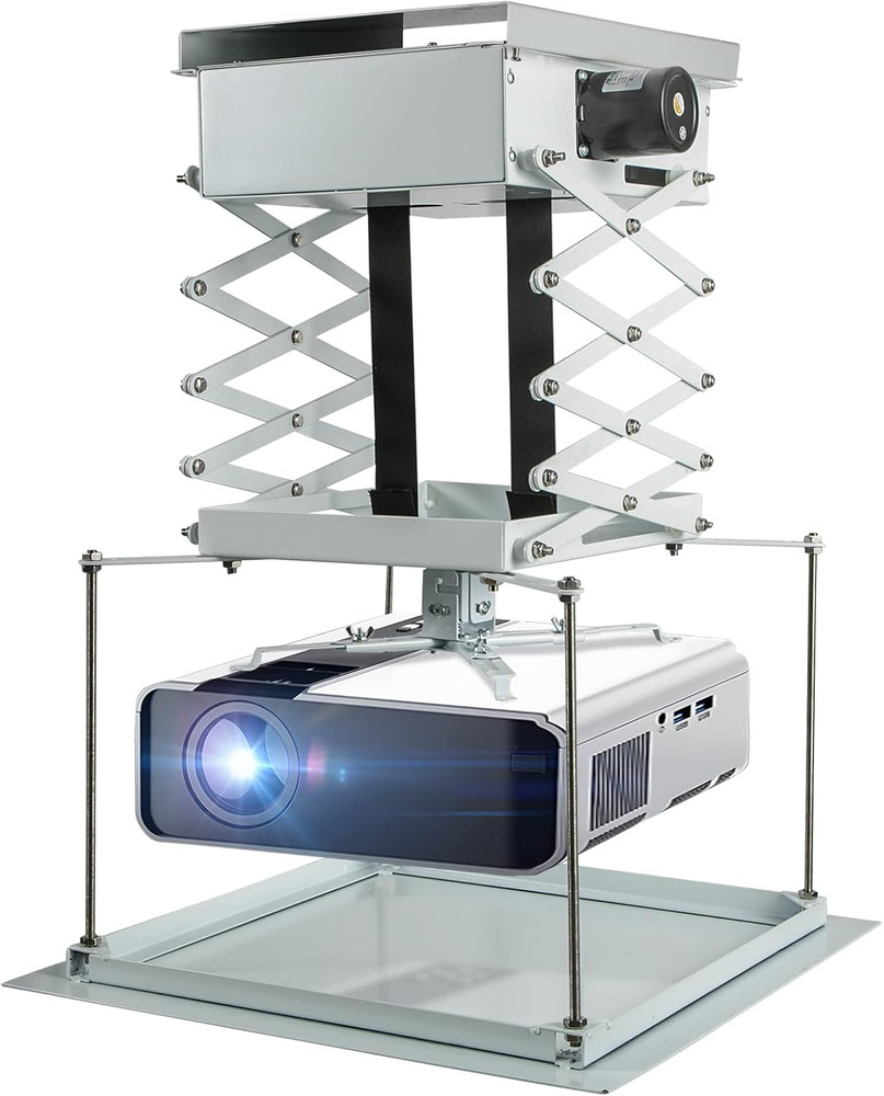 1M Hidden Projector Lift Motorized Projector Mount Ceiling Mount, 44Lbs Capacity