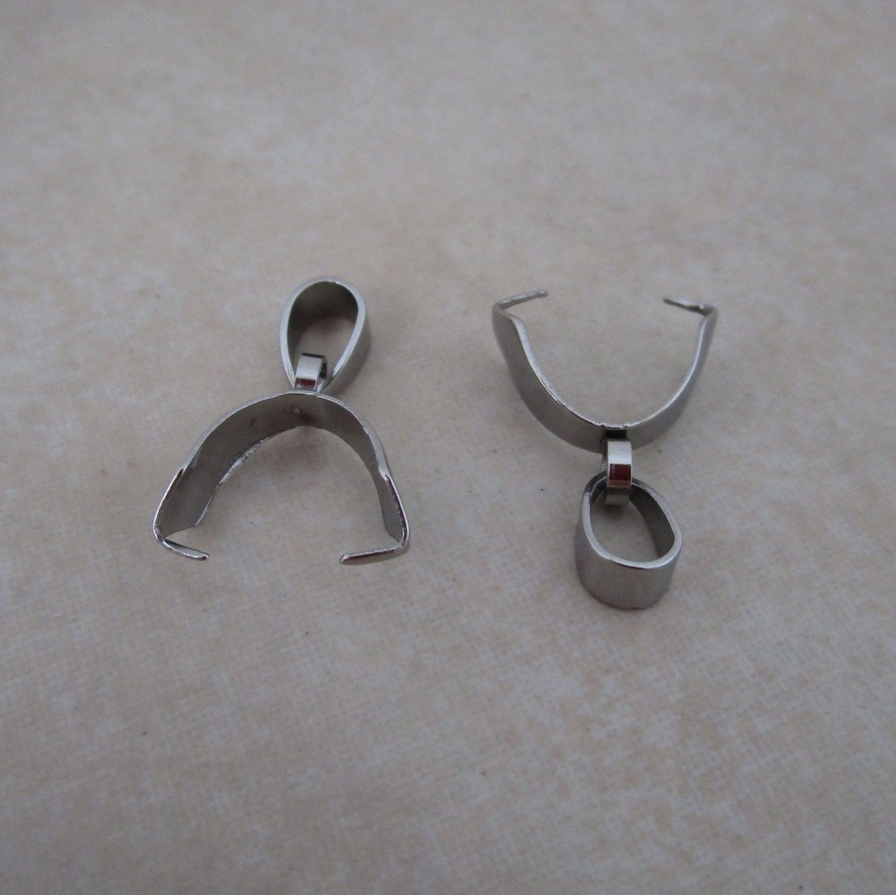 10 stainless steel pinch bails 19mm