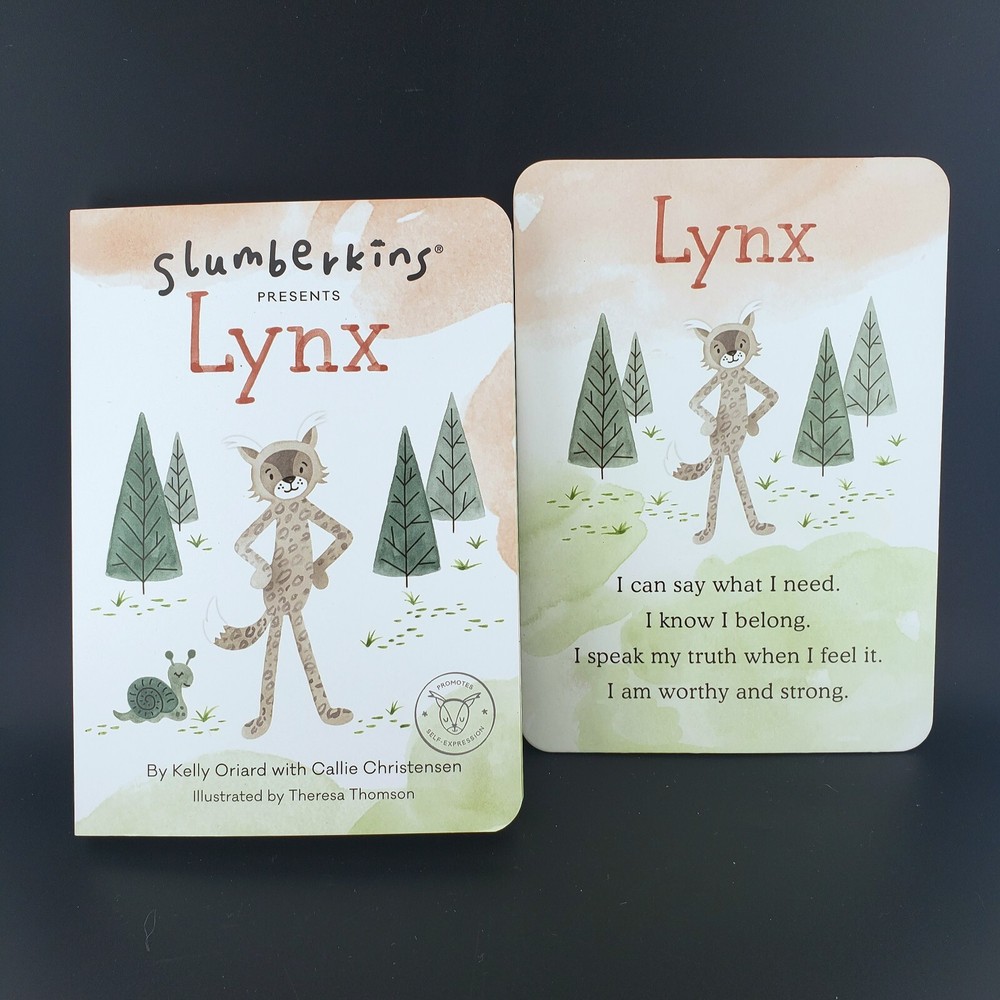 Slumberkins Lynx Book & Affirmation Card Self Expression Confidence Crew
