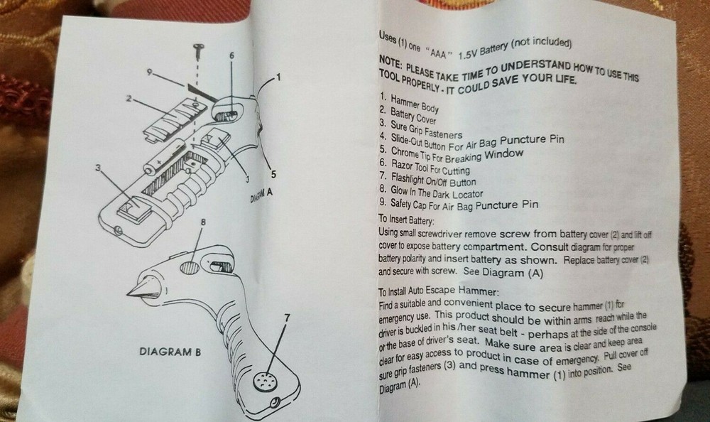 Auto Emergency Car Escape Hammer
