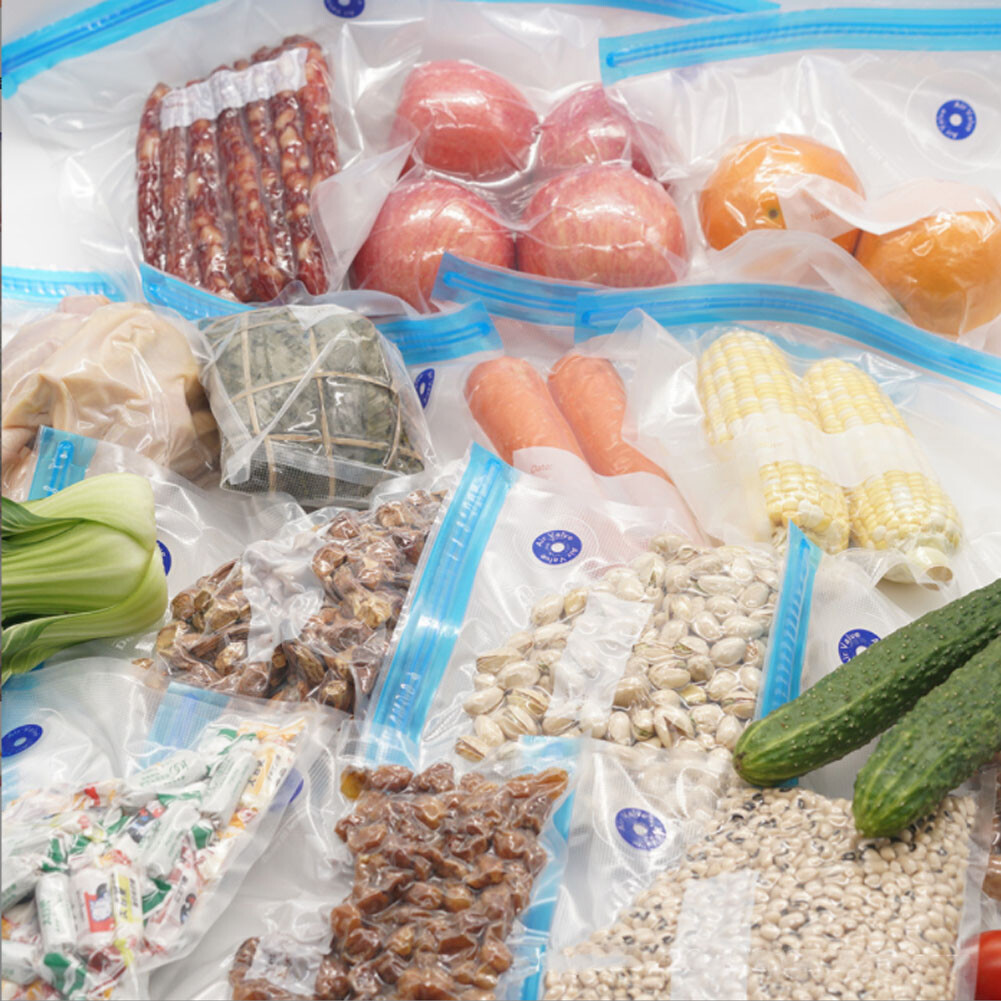 24pcs Sous Vide Bags Vacuum Sealer Pump Reusable Vacuum Food Storage Bags Kit US
