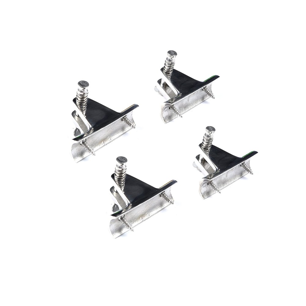 4 PCS Bimini Top Deck Hinges Fitting Concave Base Hardware Quick Pins Boat