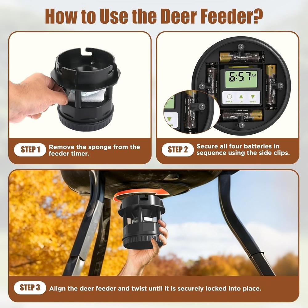 Programmable Deer Feeder Motor with Adjustable Portion Control