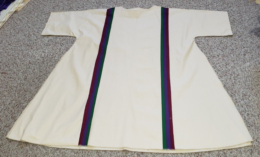SERVER CHOIR ACOLYTE ALB DALMATIC 53" LONG CUSTOM MADE 15