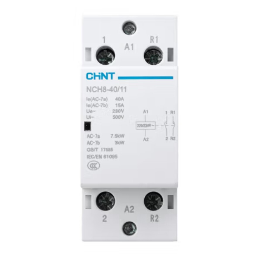 CHNT Rail Type Small AC Contactor 220/230V NCH8-40/11