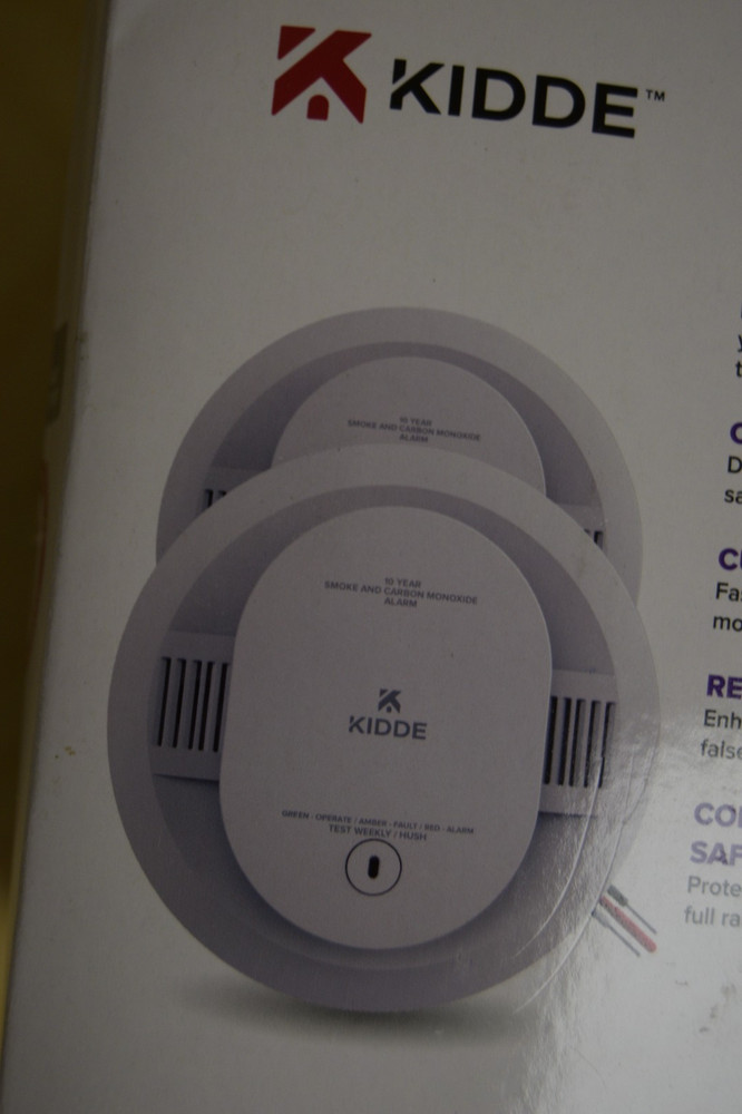 Kidde Hardwired Smoke & Carbon Monoxide Detector, Interconnectable, 2 Pack, New