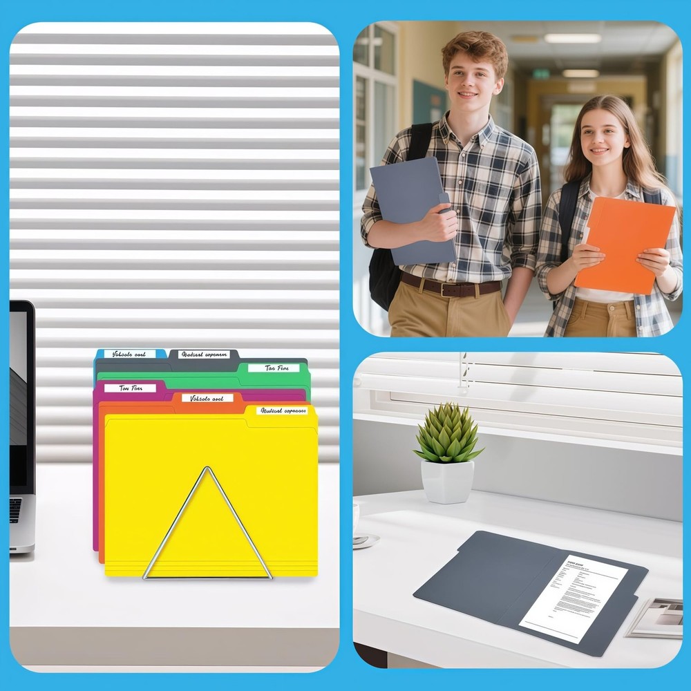 Colored File Folders Letter Size 120 Pack