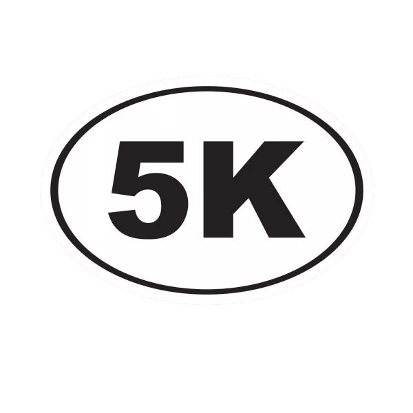 5k Oval Sticker Decal