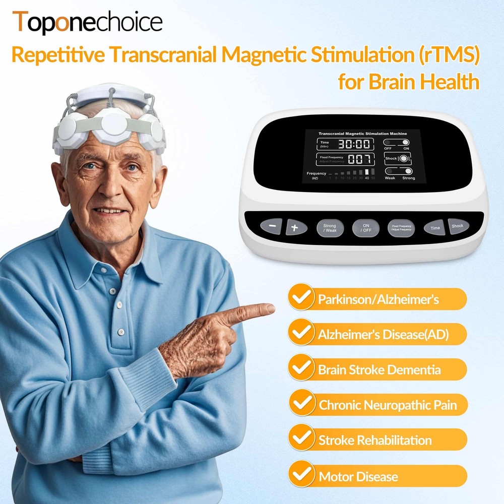 TMS Therapy Device for Elderly Depression Home Treatment Brain Support