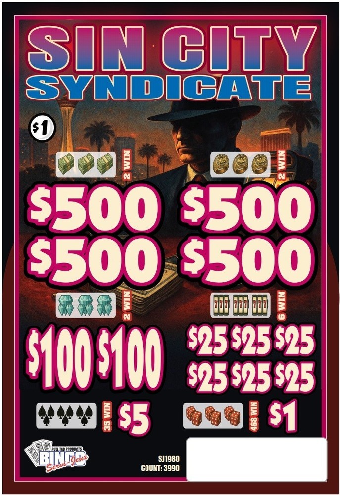 NEW pull tickets SIN CITY SYNDICATE - Instant Tabs
