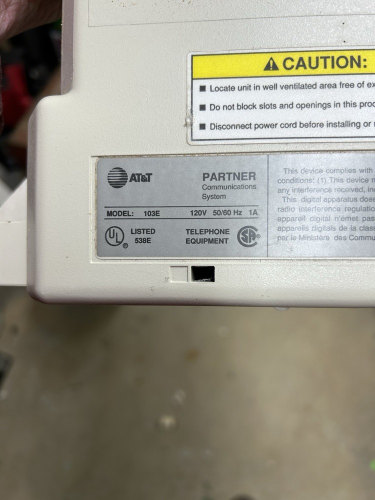 AT&T Lucent Avaya 103B1 Partner Communication System