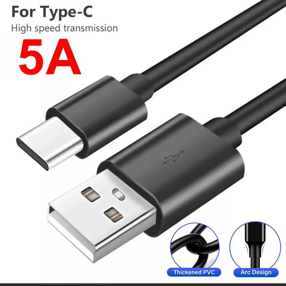 USB C Type C to USB A Cable 5A Fast Charging Cable Data Cord For Huawei Samsung
