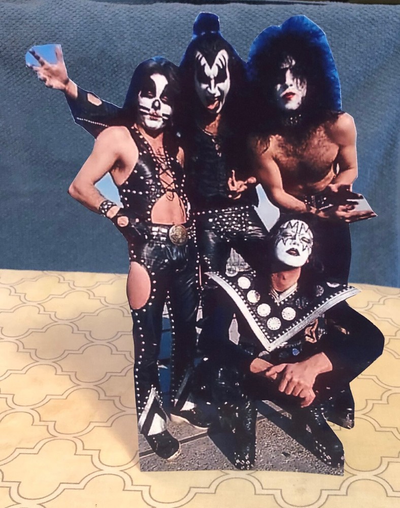 Kiss Rock and Roll Band Tabletop Display Standee 10 1/2" Tall
