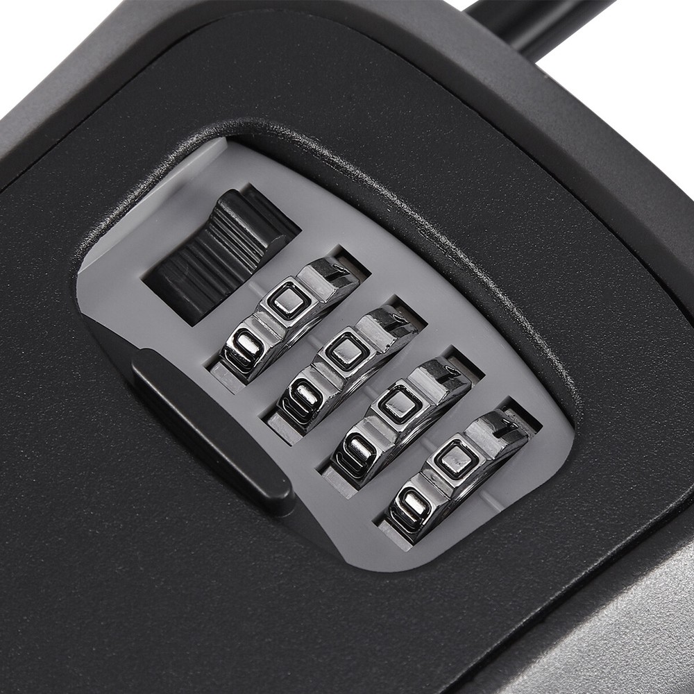 Wall Mounted Key Safe 4-Digit Combination Lock Box Storage Safe Security Outdoor