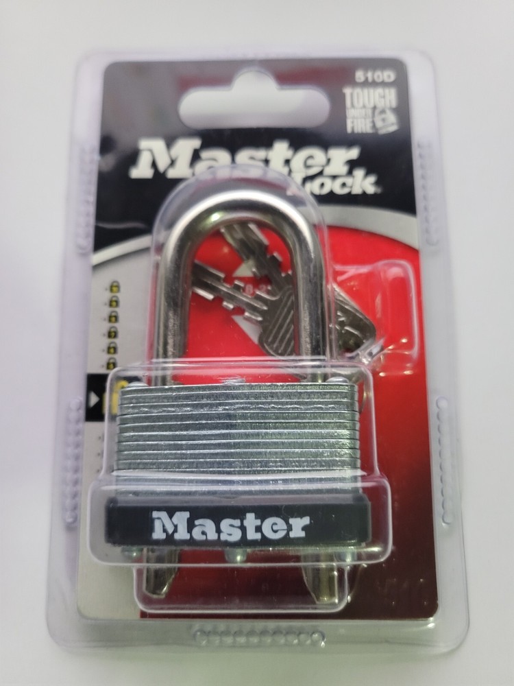 Lock with Key, 1-3/4in. Wide, Adjustable Shackle Model #510DHC