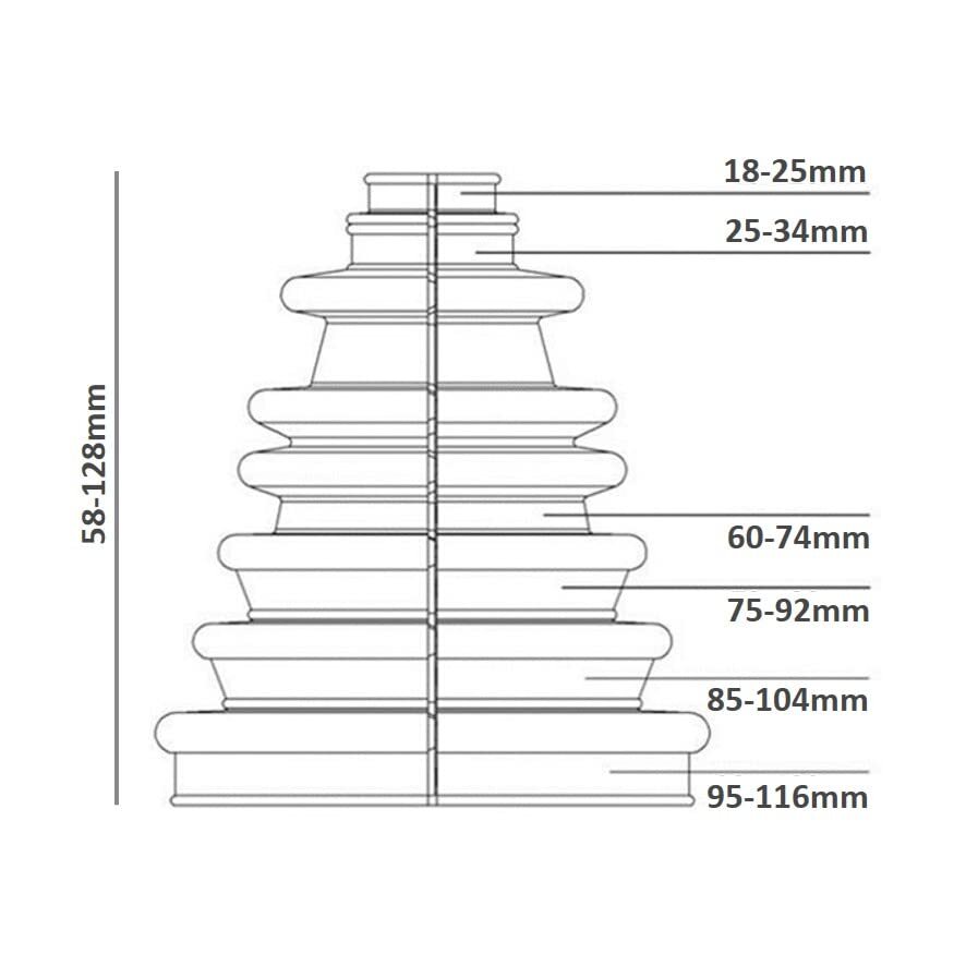 Universal CV Boot Kit Split Joint Gaiter Stretchable Replacement Car Auto Parts