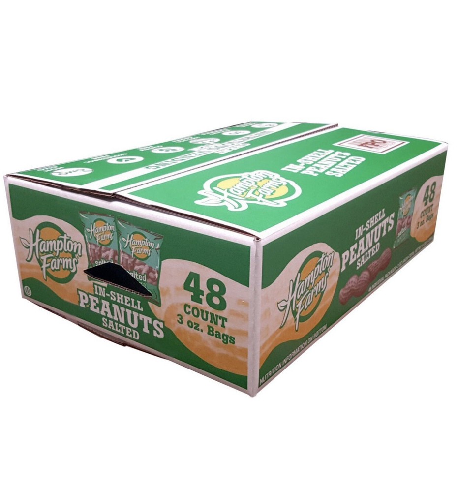 Hampton Farms In-Shell Peanuts ( 3 oz., 48 ct.) ~ Individual Pack
