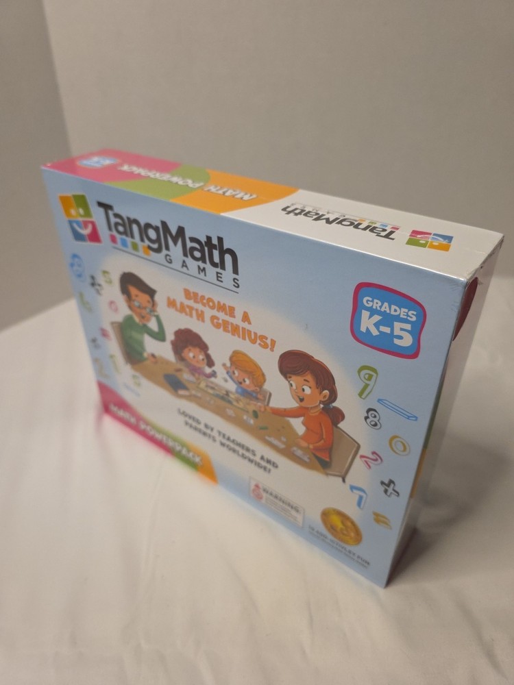TangMath Math Powerpack – 10 Game Learning Kit for Grades K–5 Brand New Sealed