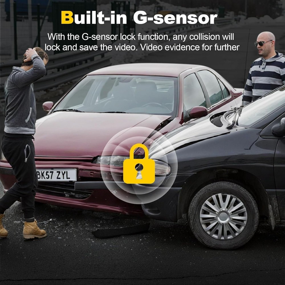 Equipped Dash Cam with WiFi, G-Sensor & 2- Support - Perfect for Drivers