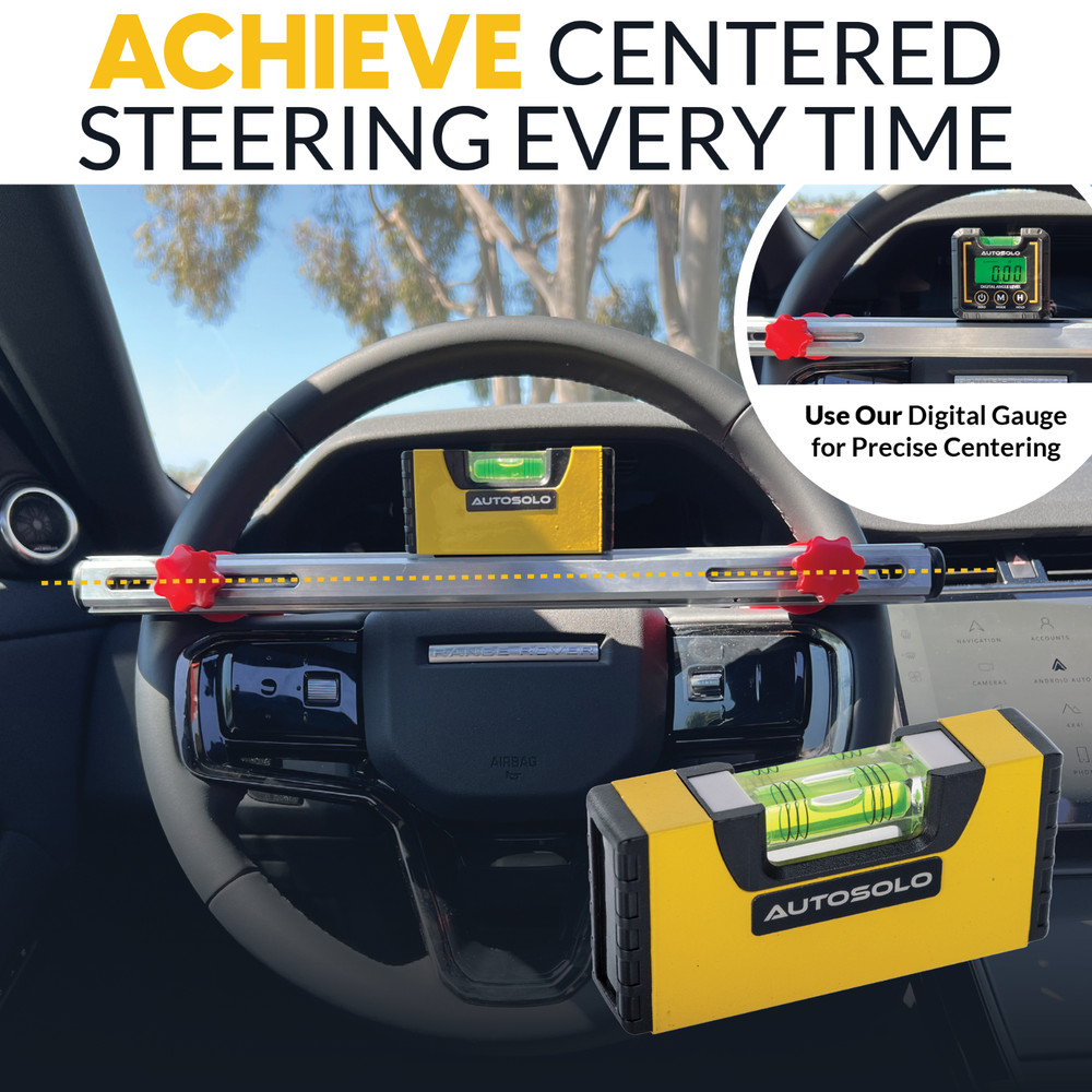 Steering Wheel Level Alignment Tool with Magnetic Torpedo Level