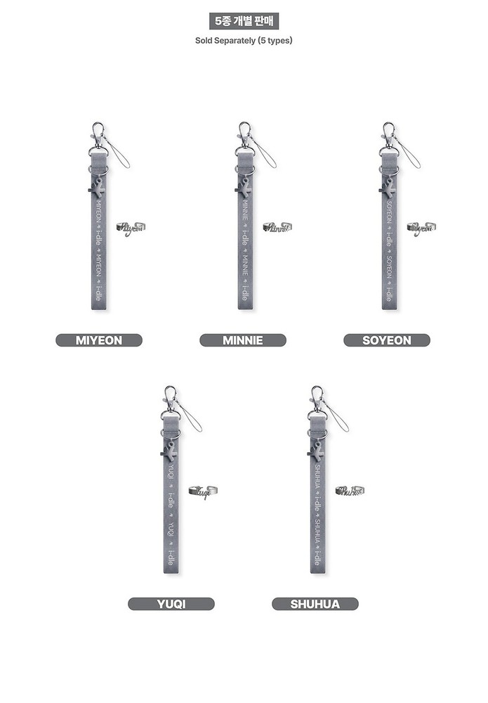 (G) I-DLE OFFICIAL LIGHT STICK STRAP & DECO RING/Tracking Code FANLIGHT MD GOODS