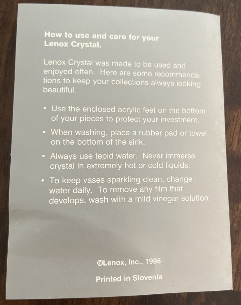 Lennox Crystal Handle Ovations Cake Knife