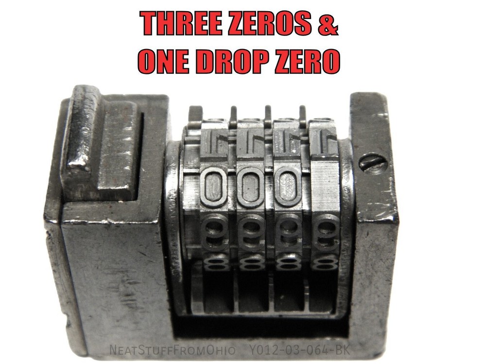 WETTER / ATLANTIC NUMBERING MACHINE, REVERSE, FOUR-DIGIT, PRINTER'S INSERT