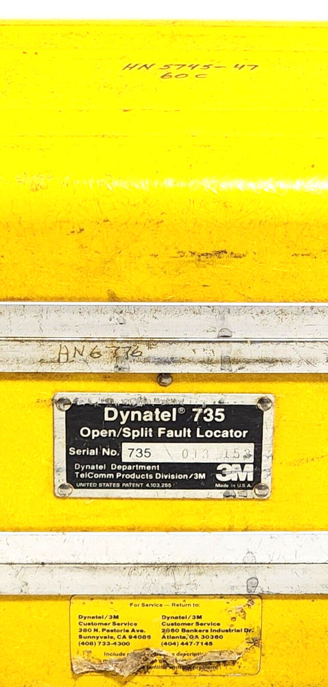 3M DYNATEL 735 Portable Open/Split Cable Fault Locator USED+CABLE