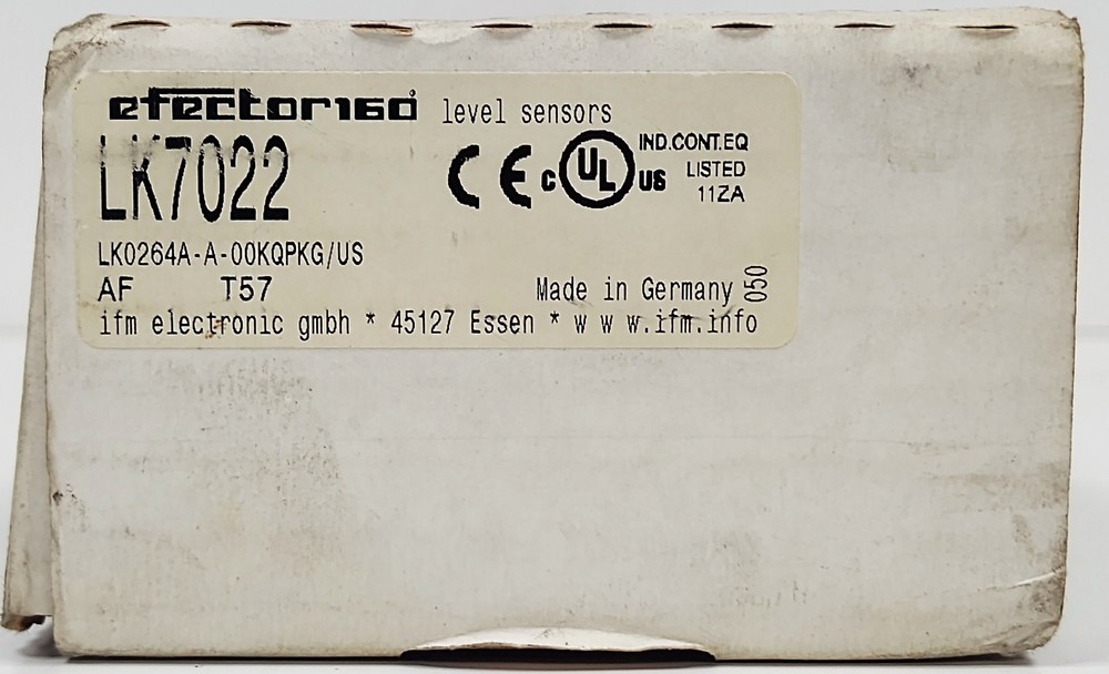 IFM EfectorLK0264A-A-00KQPKG/US-LK7022 Continuous Level Sensor