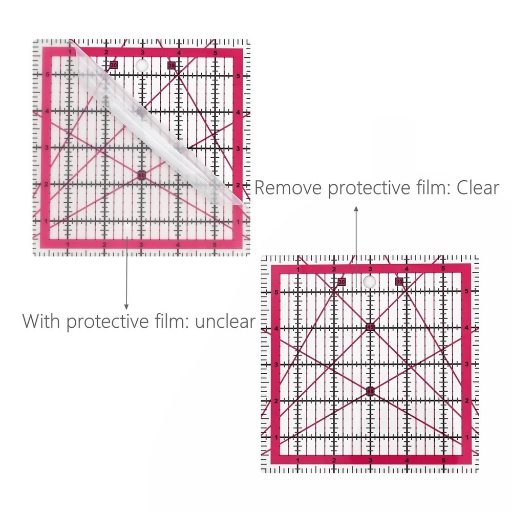 Complete 4-Piece Clear Ruler Set for Precision Sewing & Crafting Essentials