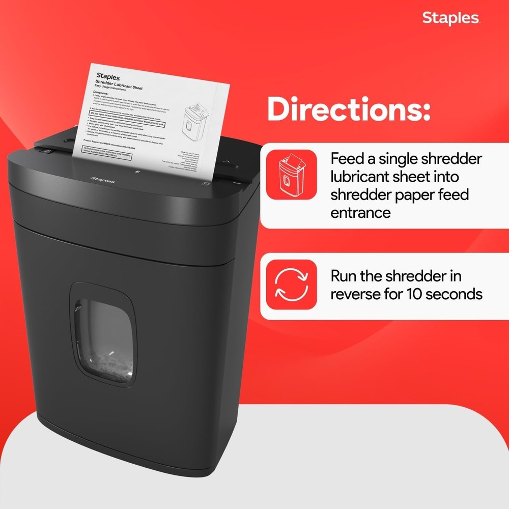 Shredder Maintenance Sheets, 24 Count - Easy Cleaning & Noise Reduction Solution