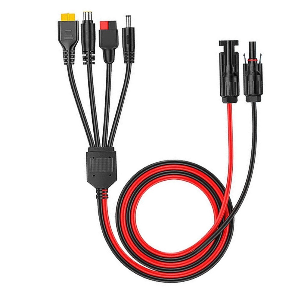 Multifunctional Solar Panel Extension Cable 4 Connectors in 1 Splitter