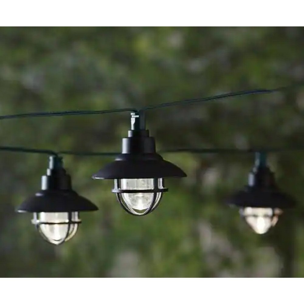 (3 Sets) 20-Light Solar Black Integrated LED Nautical String Lights, 19.25 Ft.