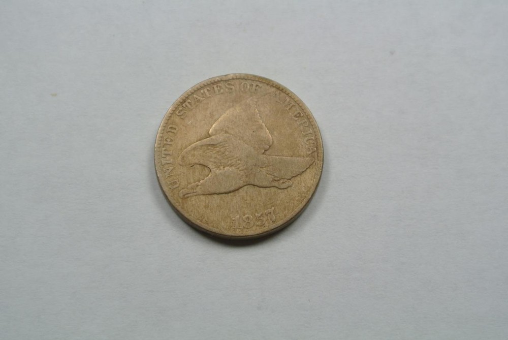 1857 Flying Eagle One Cent, Fine Condition - C2230