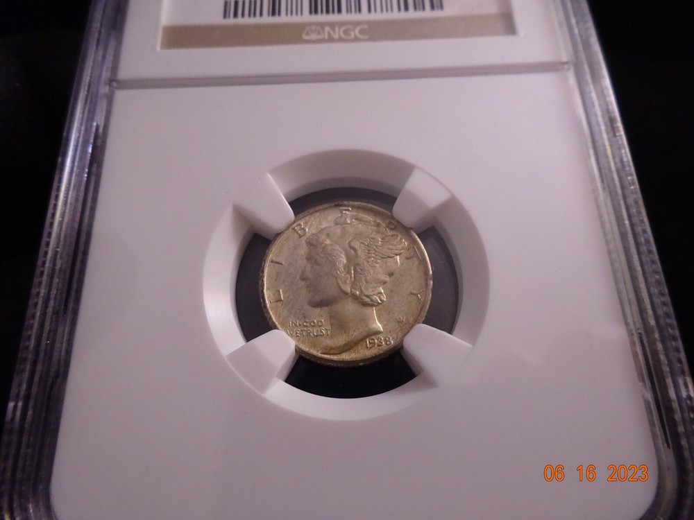 1938 Mercury Dime, NGC MS66 FB