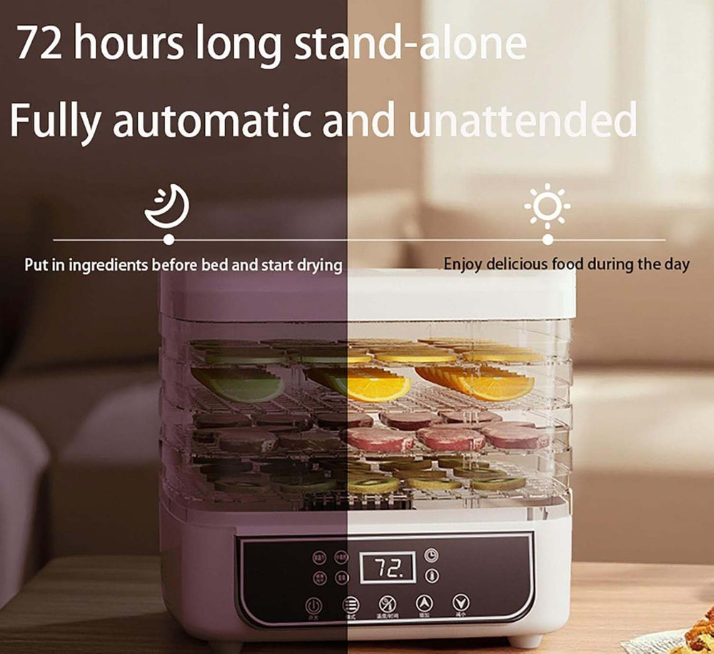 5-Trays Food Dehydrator Machine Adjustable Temperature for Jerky/Fruit/Vegetable
