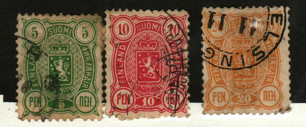 Finland #39-41 used