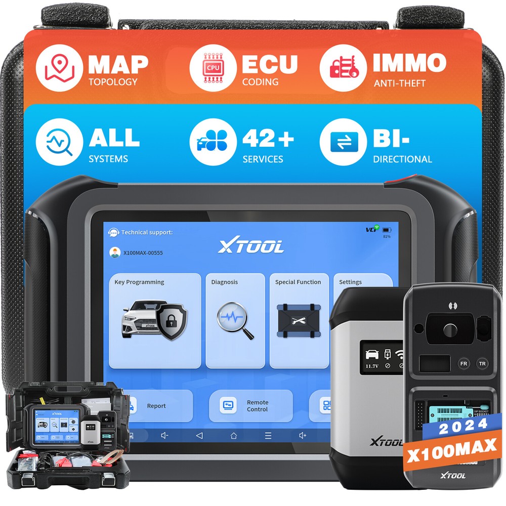 2024 XTOOL X100MAX Scanner IMMO Auto Programming Topology Full Diagnostic Coding