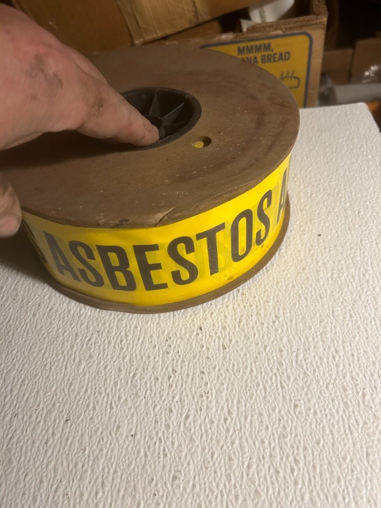 warning tape caution hazardous asbestos area