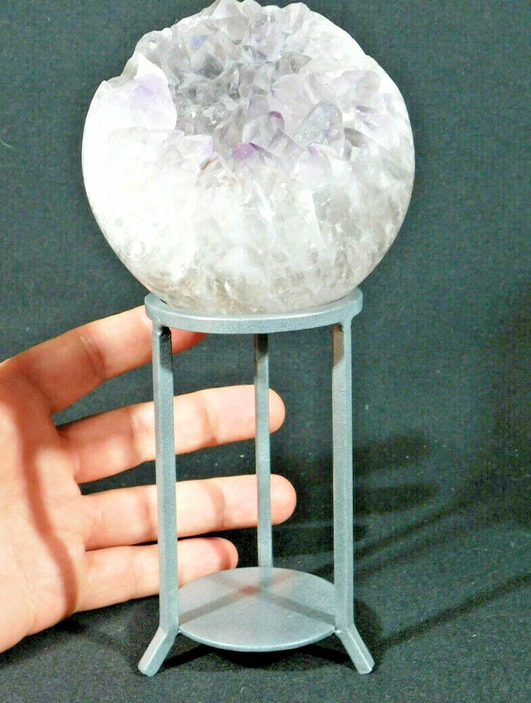Sphere Display Stand Dark Silver Tall Medium Size