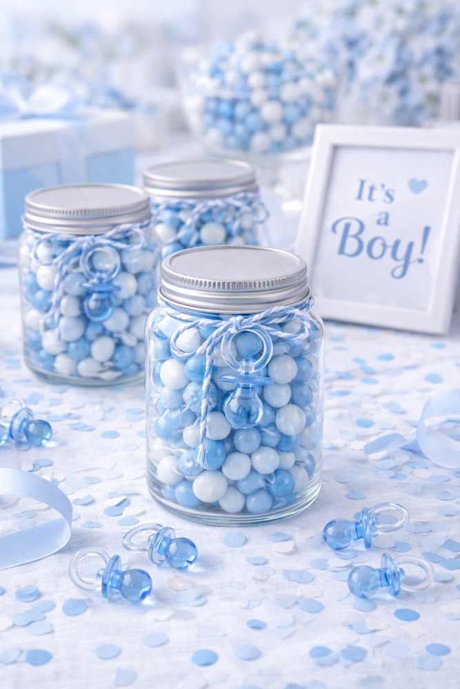 TRANSLUCENT BLUE PACIFIERS (plastic) 36 ct, 2.5''