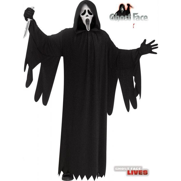 Scream Ghost Face 25th Anniversary Movie Edition Adult Costume w/gloves
