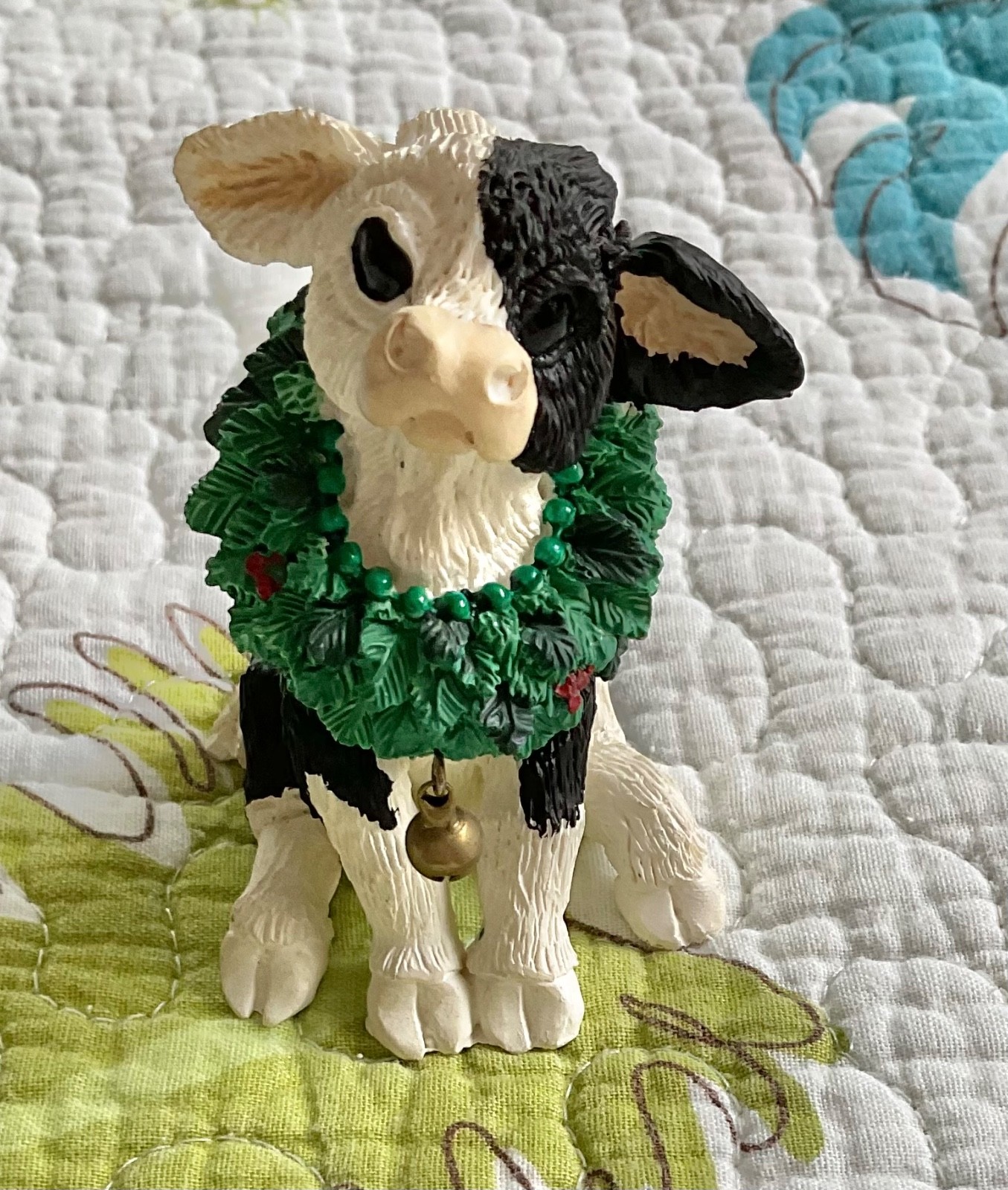 Lot of 9 Random Resin Cow Figurines, 1-3.5"!