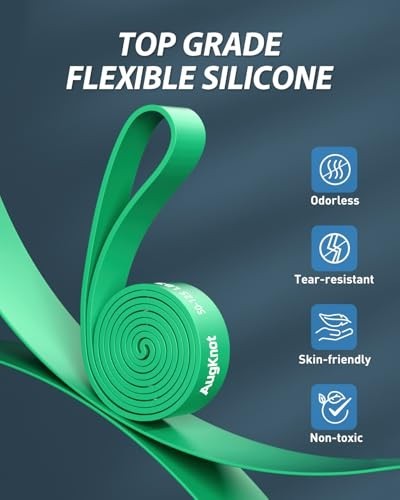 5-Level Resistance Bands Set for Workouts - Pull Up Assistance, Stretching & The